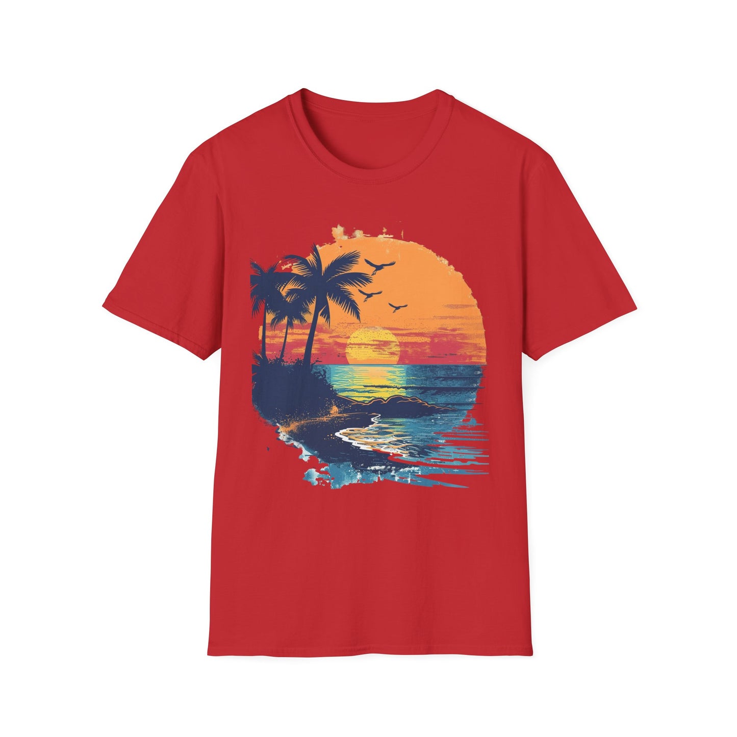 Sunset Beach Vibes T-Shirt - Beachwear, Gift for Dreamers