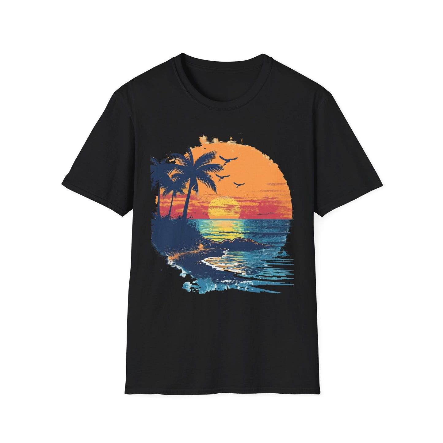 Sunset Beach Vibes T-Shirt - Beachwear, Gift for Dreamers