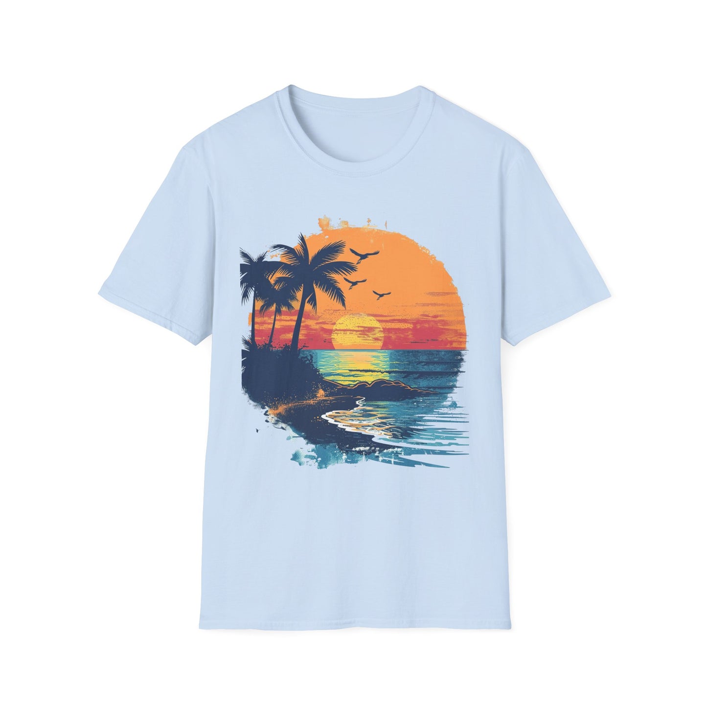 Sunset Beach Vibes T-Shirt - Beachwear, Gift for Dreamers