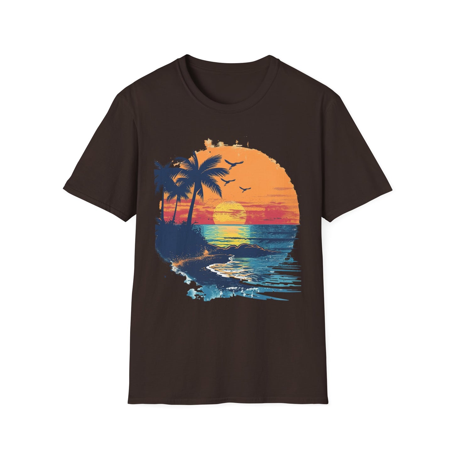 Sunset Beach Vibes T-Shirt - Beachwear, Gift for Dreamers