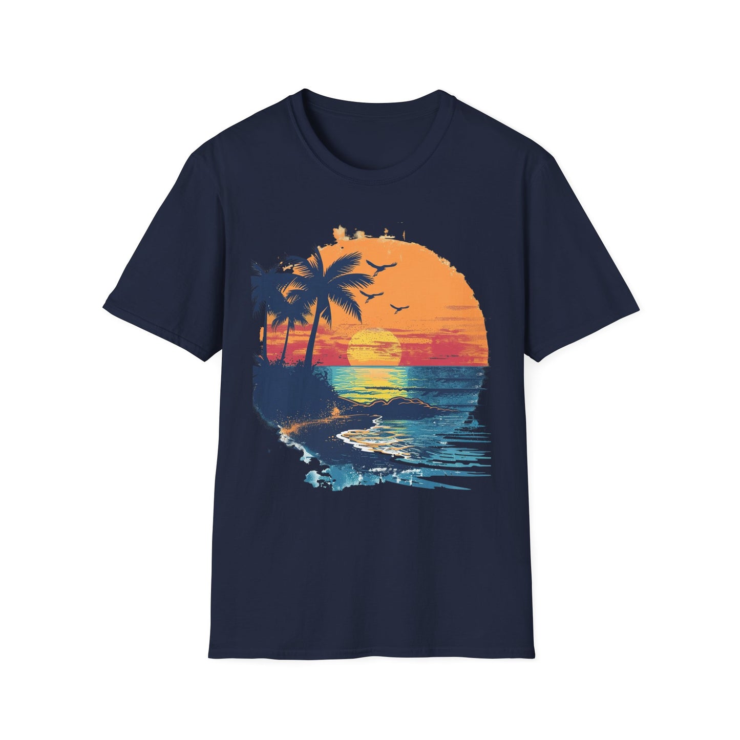 Sunset Beach Vibes T-Shirt - Beachwear, Gift for Dreamers