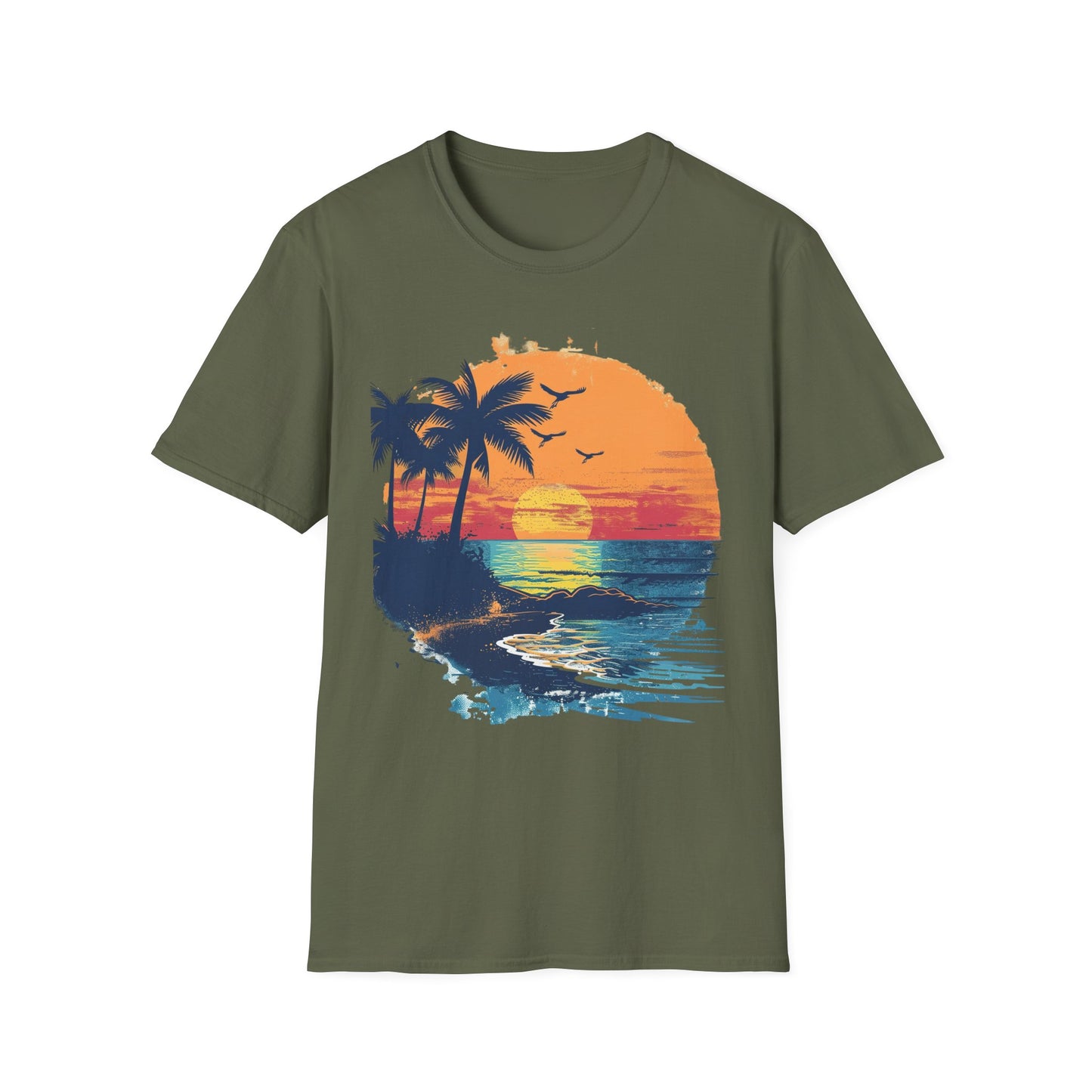 Sunset Beach Vibes T-Shirt - Beachwear, Gift for Dreamers