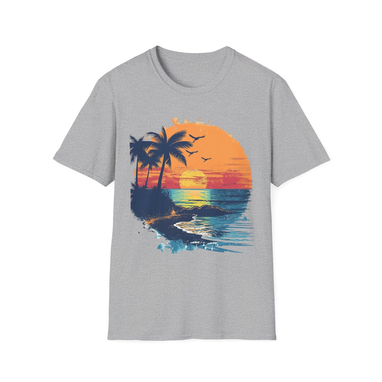 Sunset Beach Vibes T-Shirt - Beachwear, Gift for Dreamers