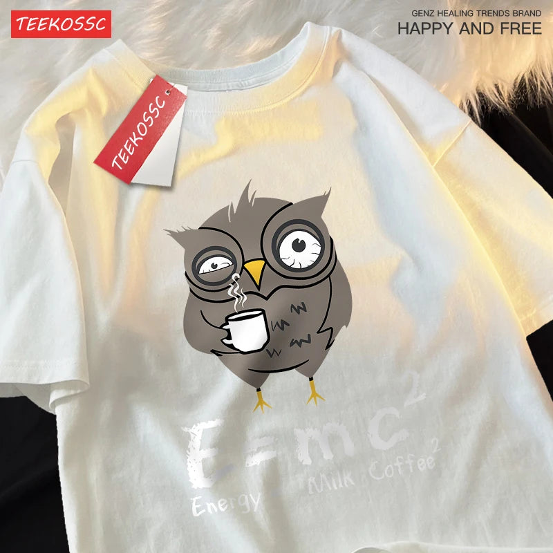 “Unisex Oversized Coffee Graphic Tee – ‘Energy Milk Formula’”