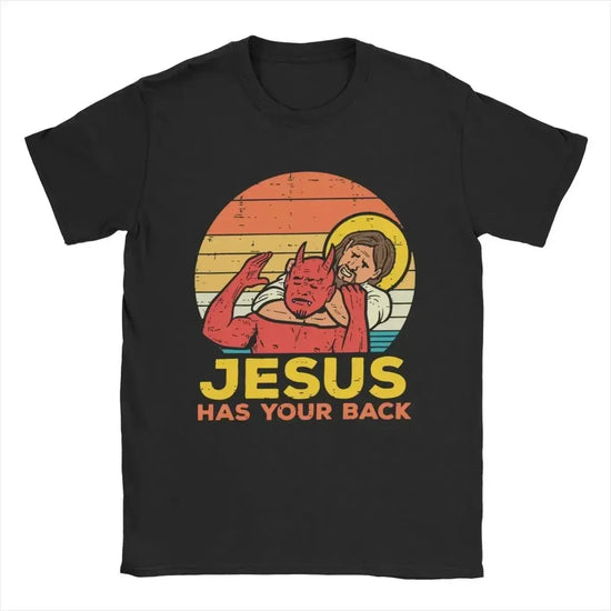Jesus Has Your Back  Retro Jiu Jitsu T-Shirt – Unisex