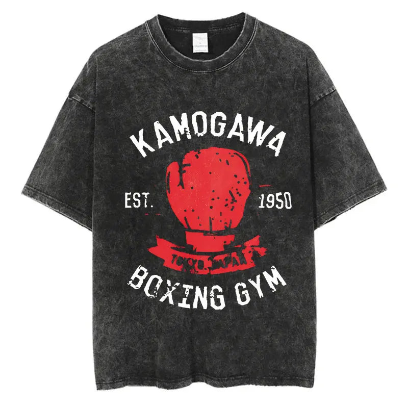 “Vintage Anime Boxing Tee – Hajime No Ippo Graphic”