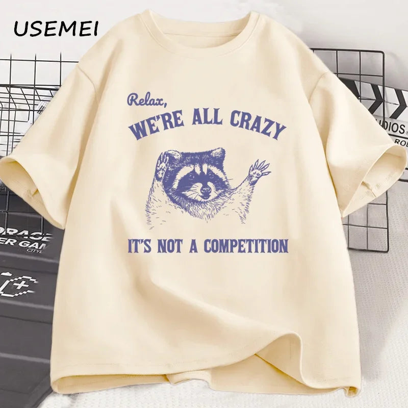 Streetwear Graphic Tee – “We’re All Crazy” Design