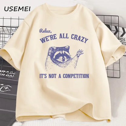 Streetwear Graphic Tee – “We’re All Crazy” Design