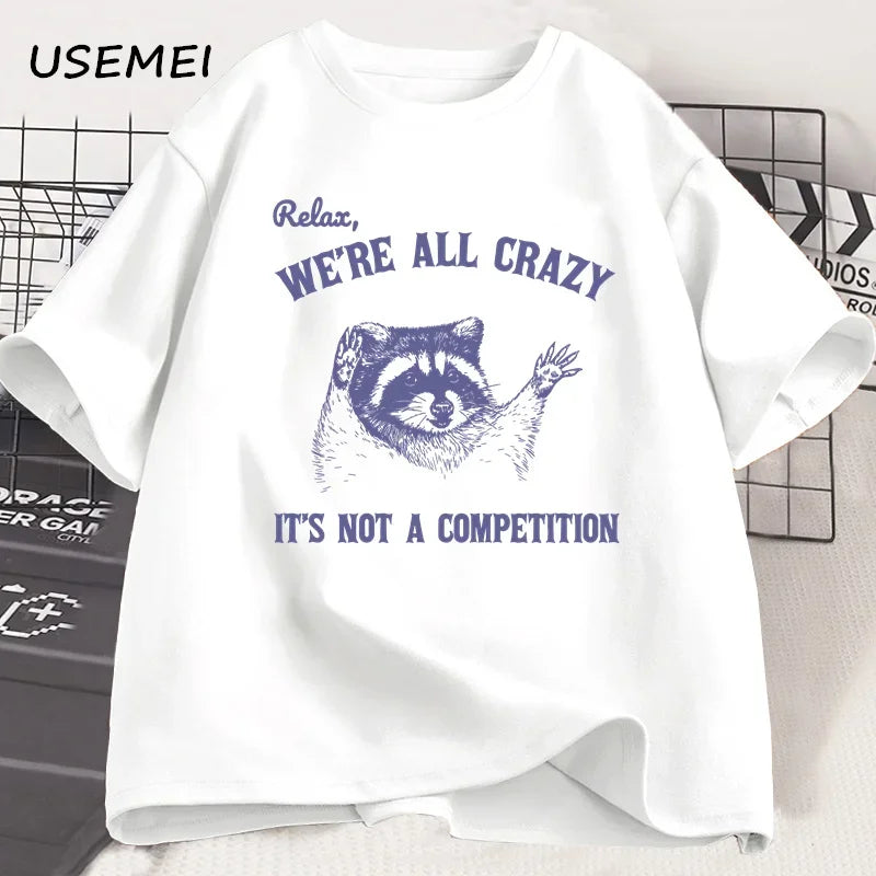 Streetwear Graphic Tee – “We’re All Crazy” Design