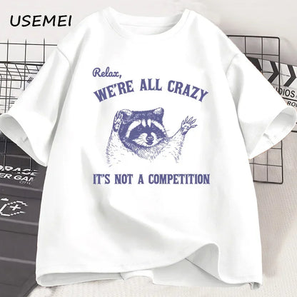 Streetwear Graphic Tee – “We’re All Crazy” Design