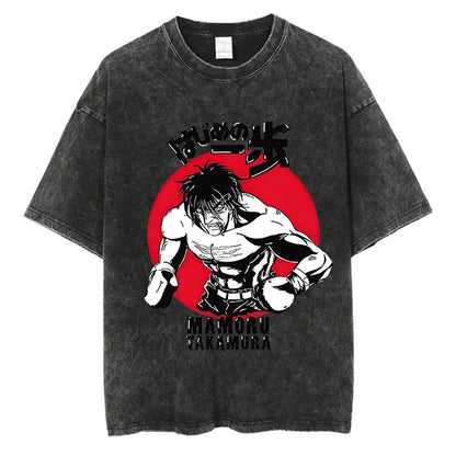 “Vintage Anime Boxing Tee – Hajime No Ippo Graphic”