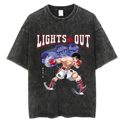 “Vintage Anime Boxing Tee – Hajime No Ippo Graphic”