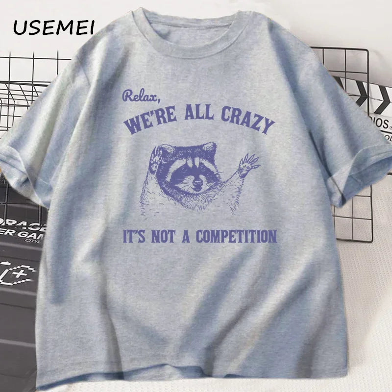 Streetwear Graphic Tee – “We’re All Crazy” Design