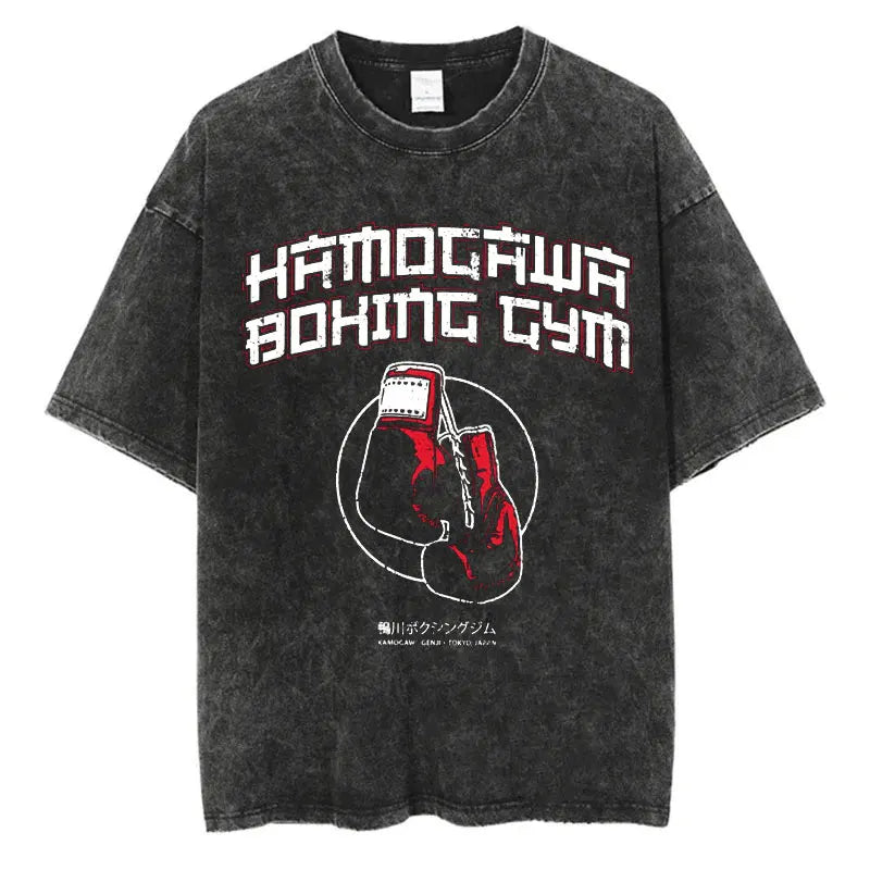 “Vintage Anime Boxing Tee – Hajime No Ippo Graphic”