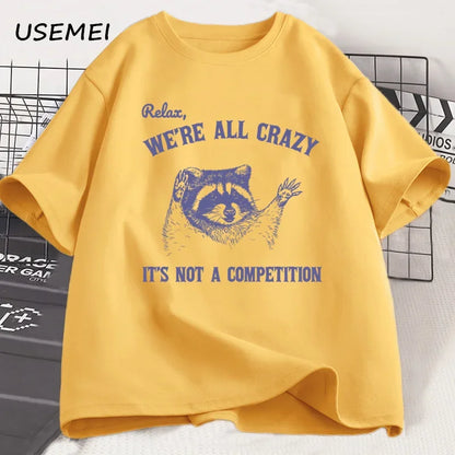 Streetwear Graphic Tee – “We’re All Crazy” Design