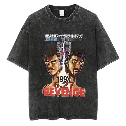 “Vintage Anime Boxing Tee – Hajime No Ippo Graphic”