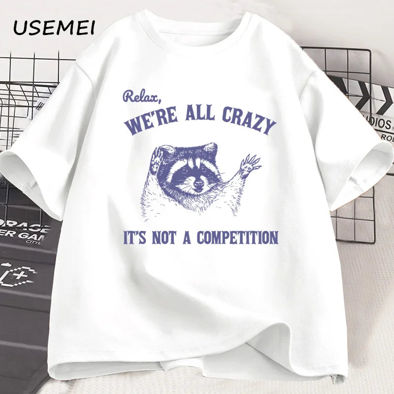 Streetwear Graphic Tee – “We’re All Crazy” Design