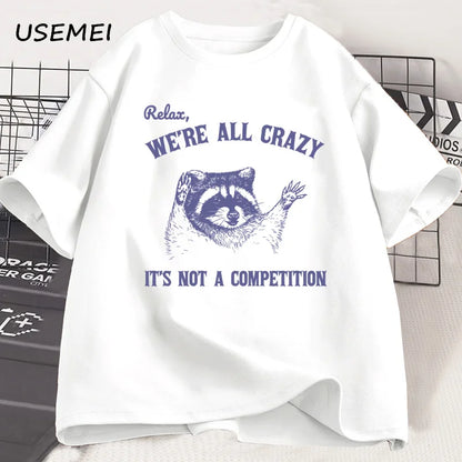Streetwear Graphic Tee – “We’re All Crazy” Design