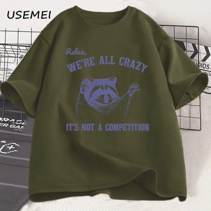 Streetwear Graphic Tee – “We’re All Crazy” Design