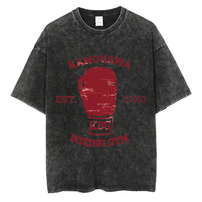 “Vintage Anime Boxing Tee – Hajime No Ippo Graphic”
