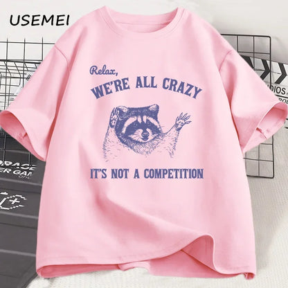 Streetwear Graphic Tee – “We’re All Crazy” Design