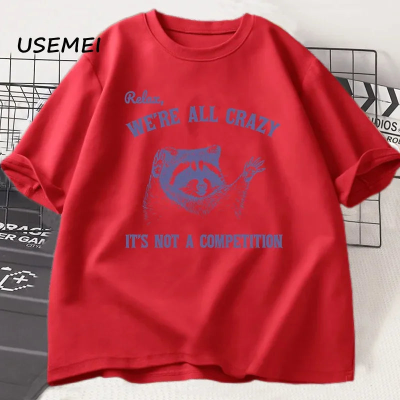 Streetwear Graphic Tee – “We’re All Crazy” Design