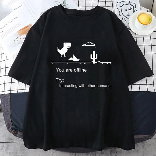 “Men’s Funny Dinosaur Cactus Tee – 2025 Summer”
