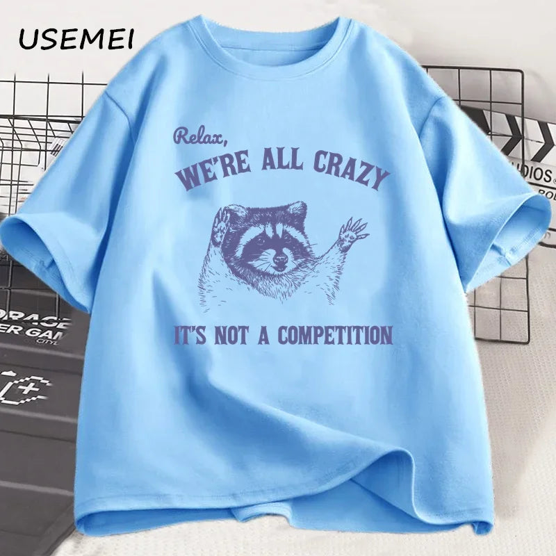 Streetwear Graphic Tee – “We’re All Crazy” Design