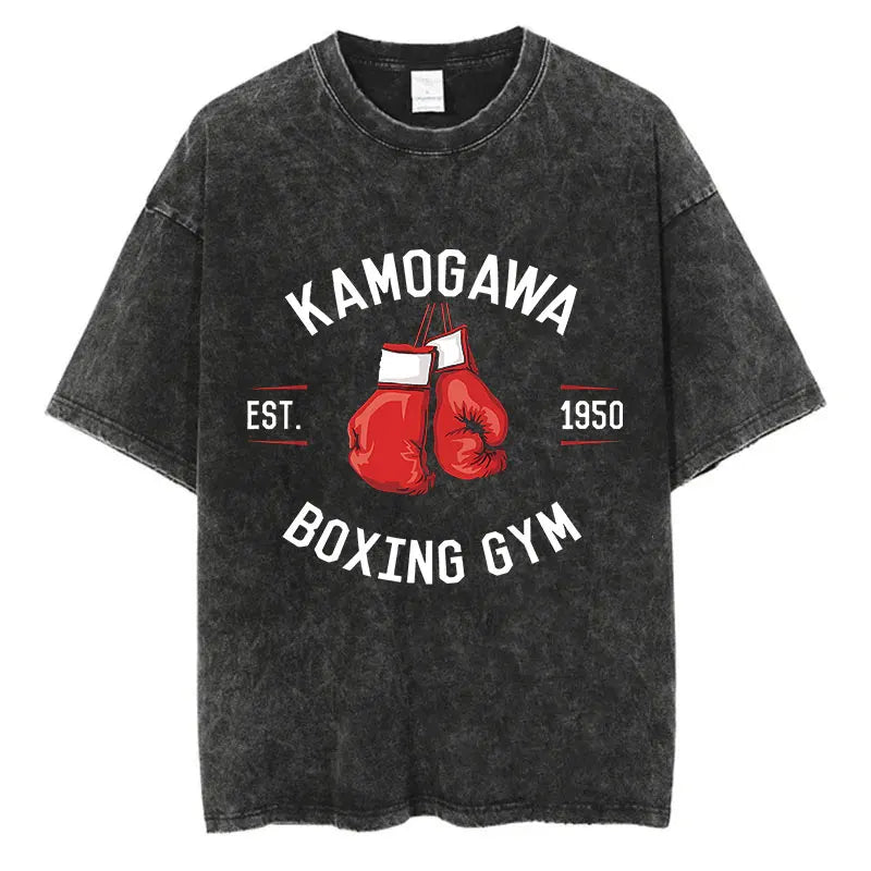 “Vintage Anime Boxing Tee – Hajime No Ippo Graphic”