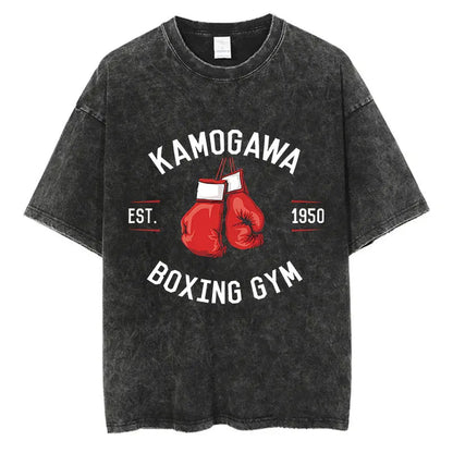 “Vintage Anime Boxing Tee – Hajime No Ippo Graphic”