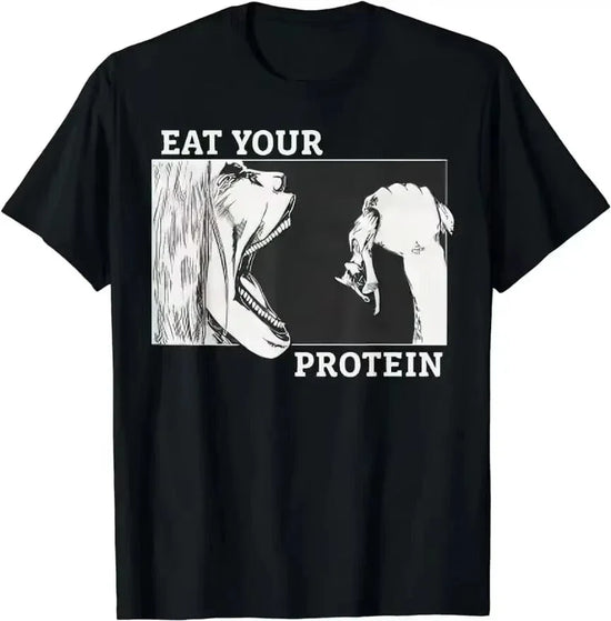 Men’s & Women’s Fitness Tee – Anime Protein Print